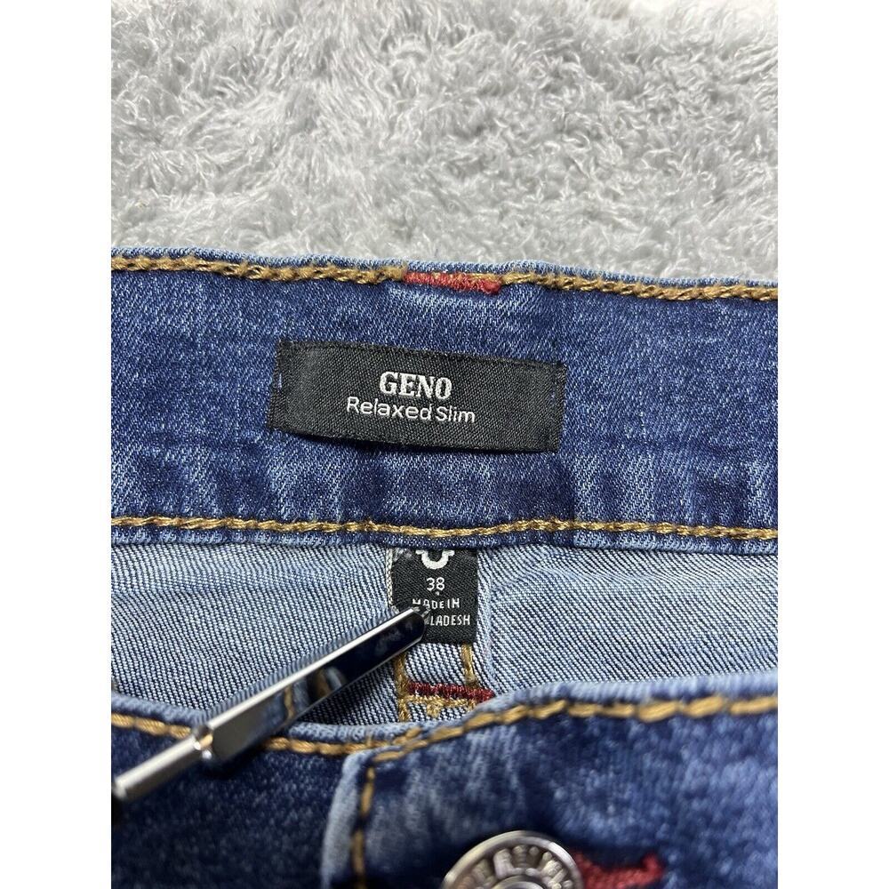 True Religion Men's Geno Relaxed Slim Jeans 38x33 Dark Medium Wash Flap Pocket - Picture 3 of 10